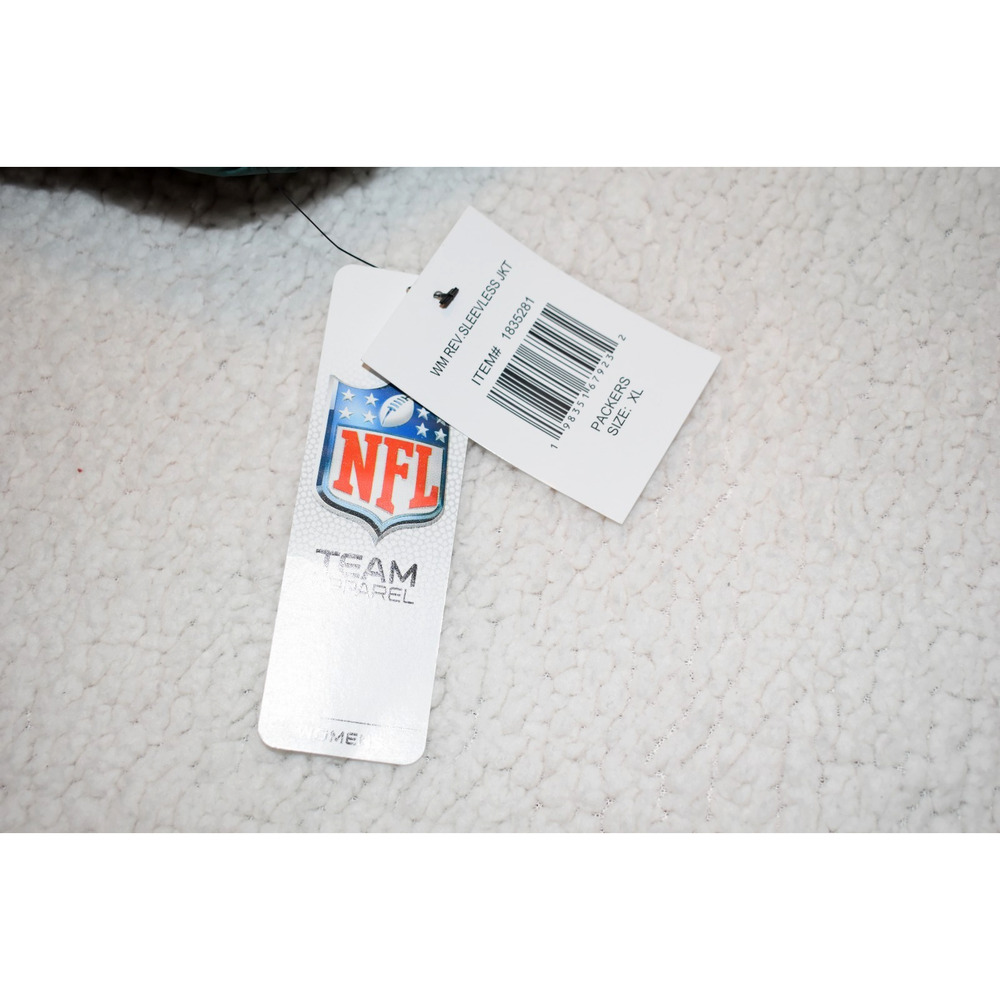 Green Bay Packers NFL G-III Full-Zip Puffer Vest Sherpa Lined XL New with tags - Picture 3 of 5